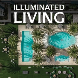 Escape to a private retreat in your backyard at The Beach Club, our resort-style sundeck featuring a saltwater pool and spa, fireside tables, private cabanas, and poolside dining service. ?  #LiveIluminaRaidersWay #HendersonLVLiving an aerial view of a pool