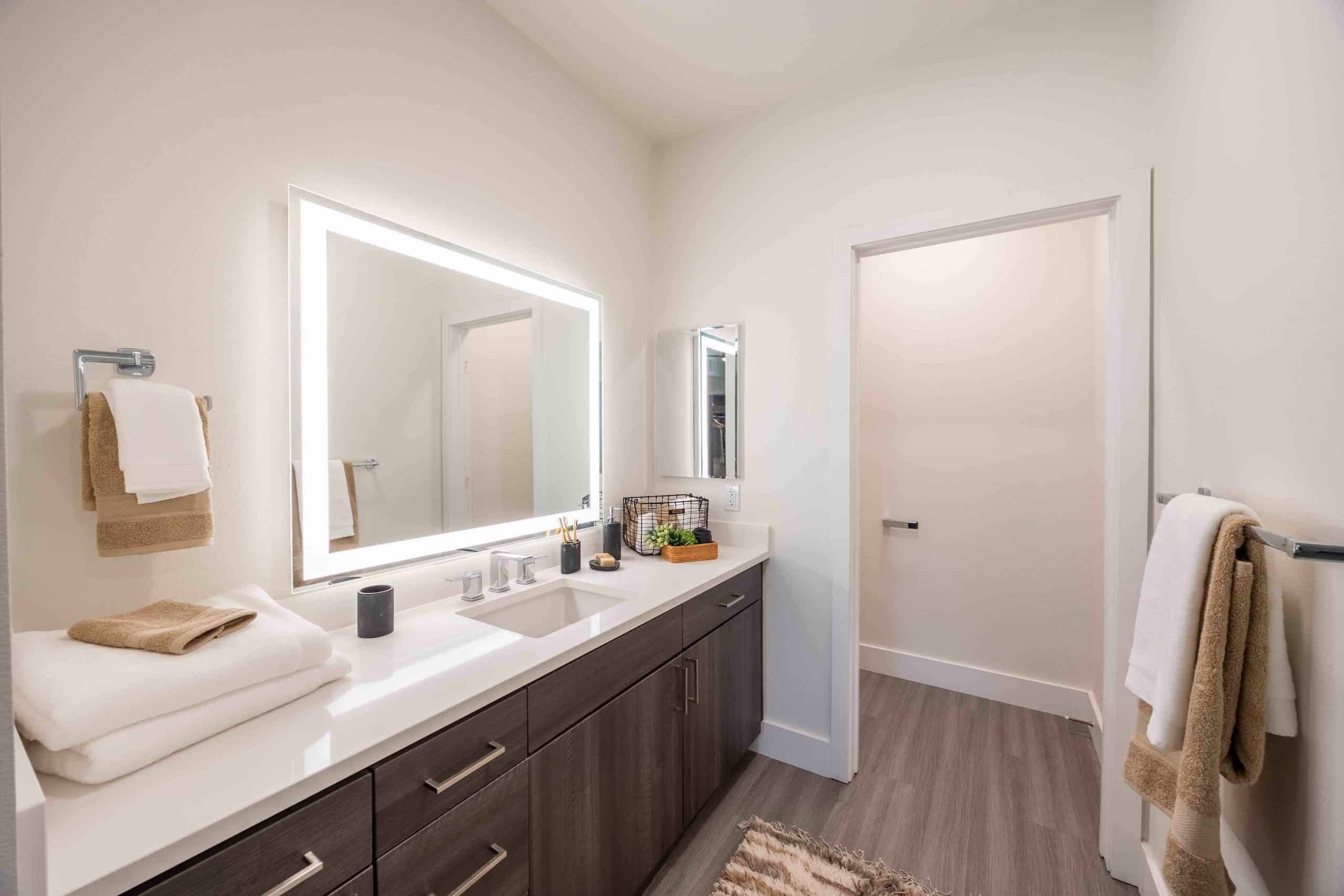 bathroom with large vanity